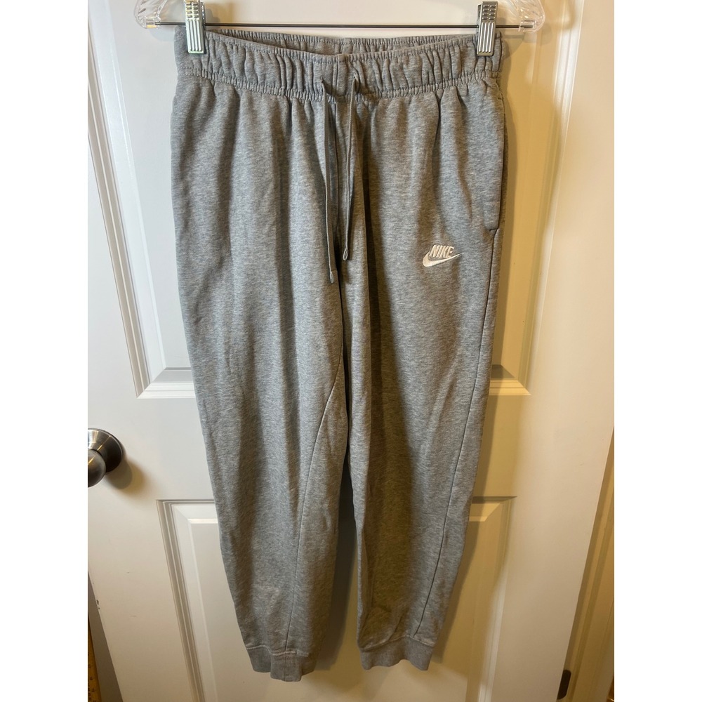 Nike Womens Jogger Sweatpants Embroidered Logo Gray Small